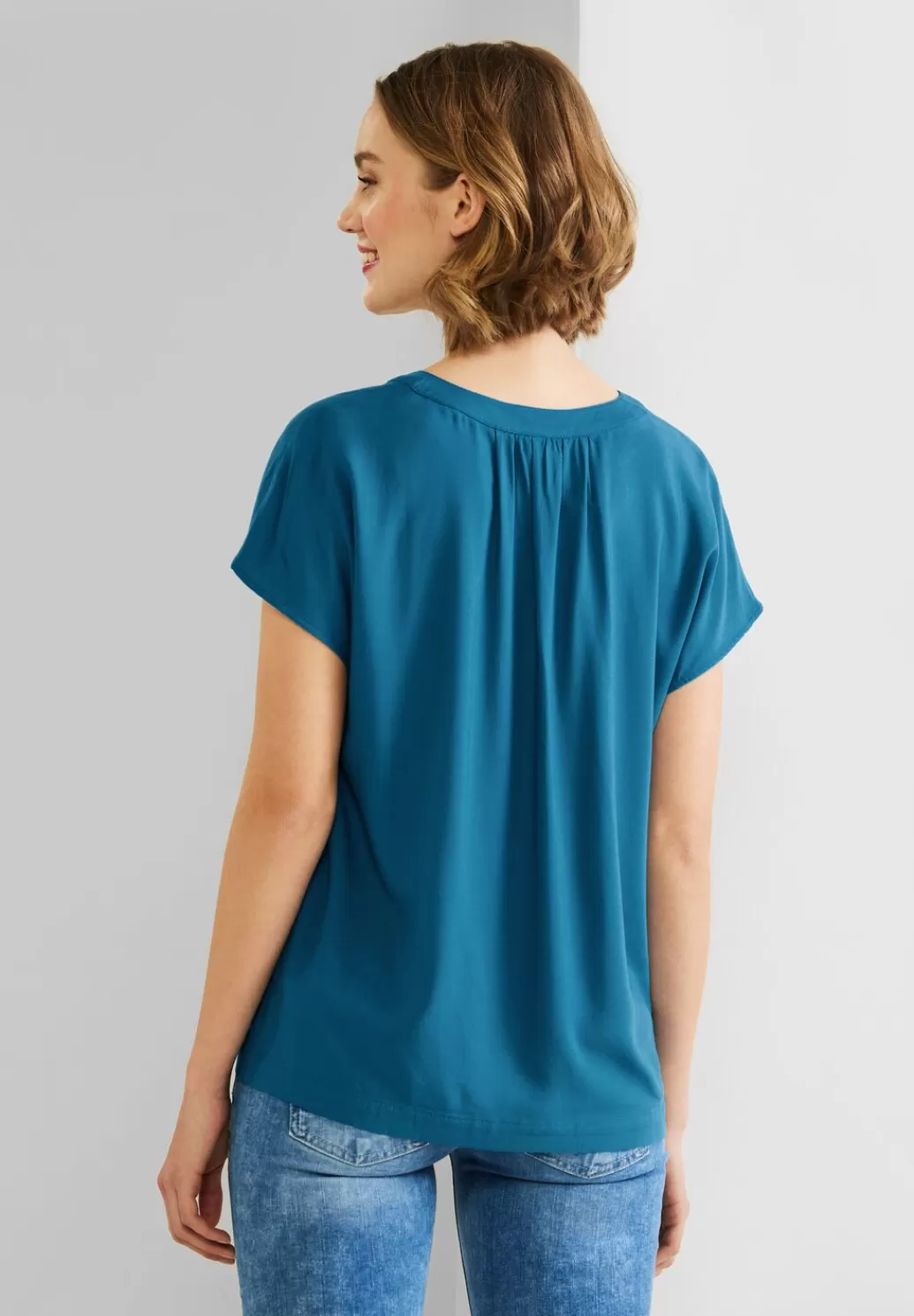 Street One Blusenshirt In Unifarbe^Damen Kurzarm Blusen