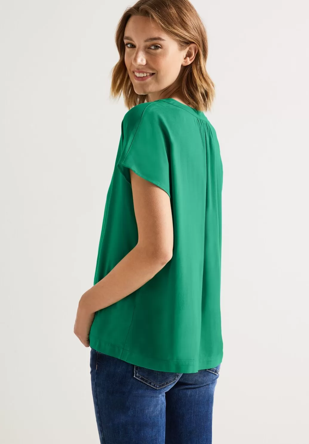 Street One Blusenshirt In Unifarbe^Damen Kurzarm Blusen