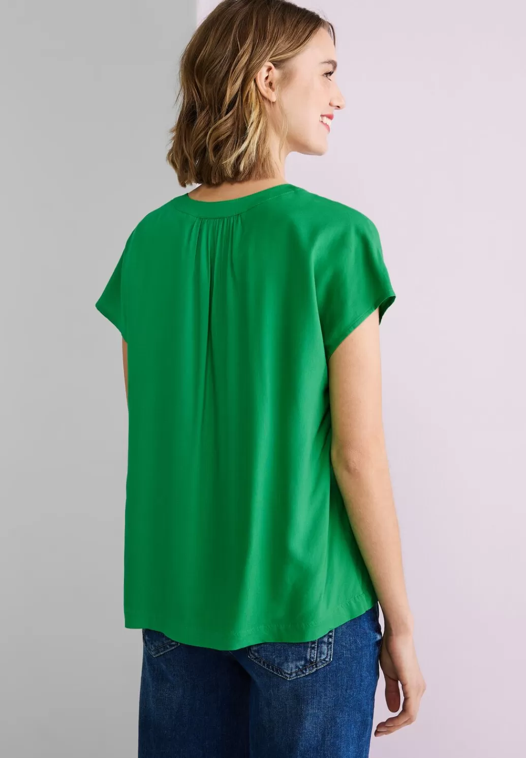 Street One Blusenshirt In Unifarbe^Damen Kurzarm Blusen