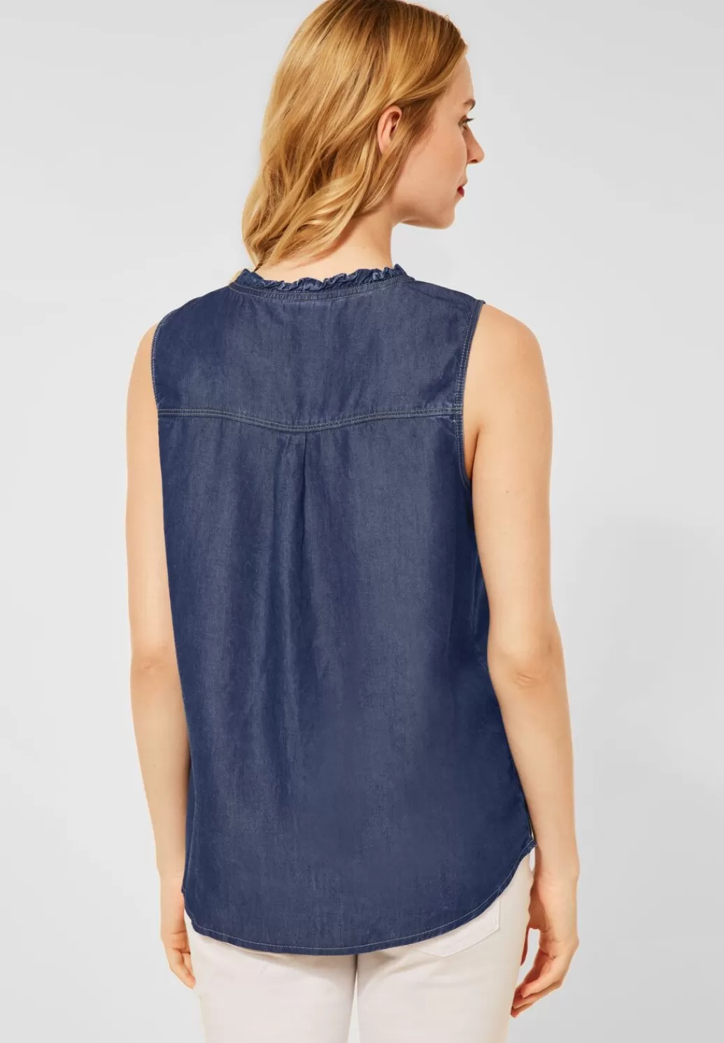 Street One Blusentop Im Denimlook^Damen Armellose Blusen