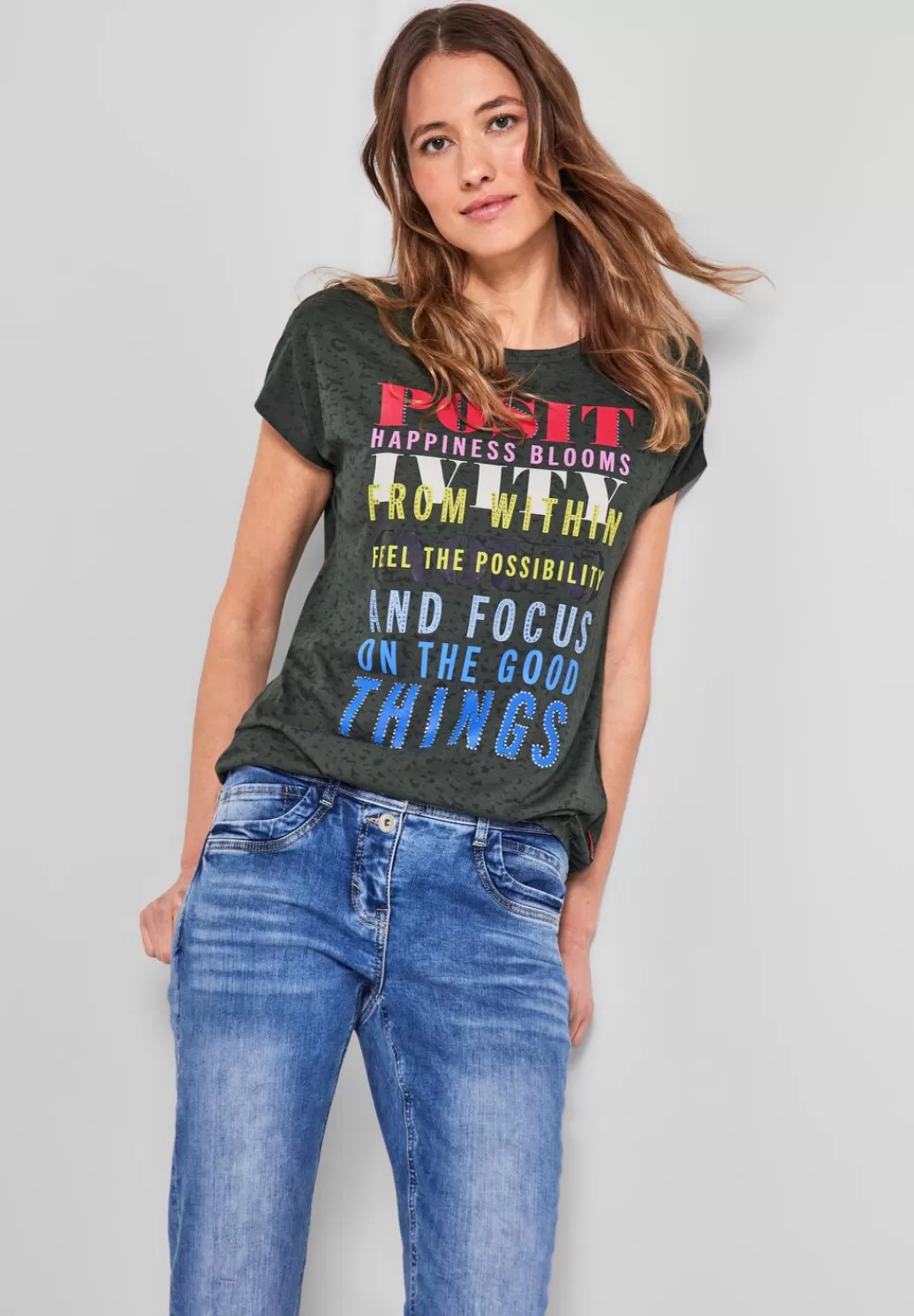 Street One Burn Out T-Shirt^Damen Shirts