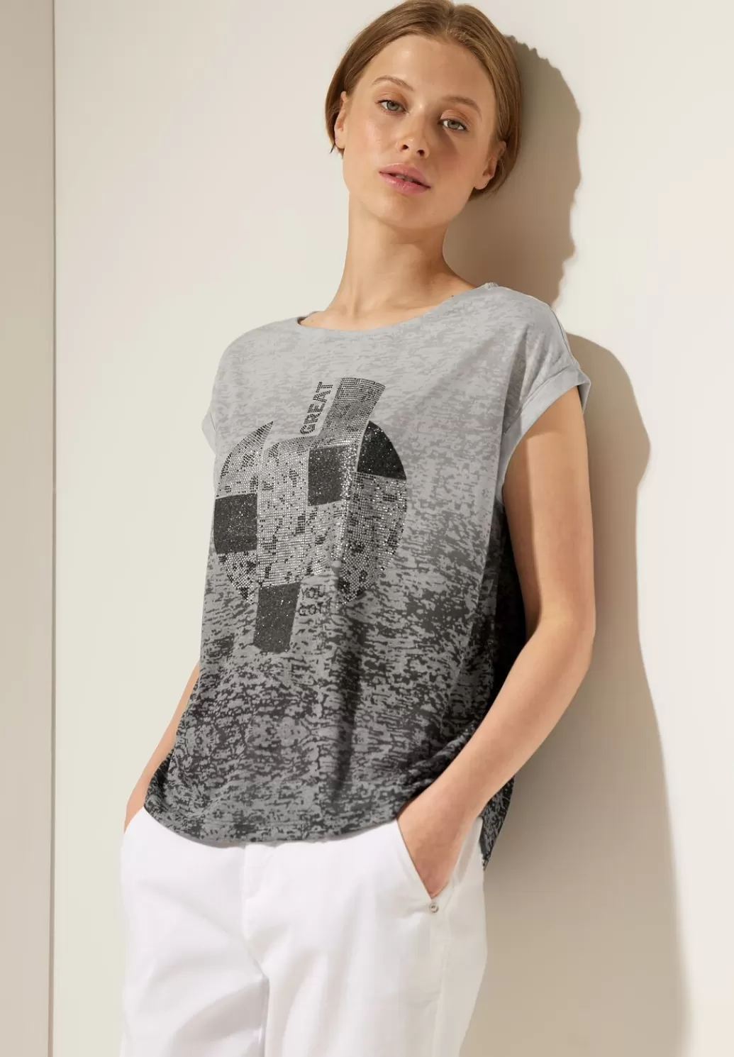 Street One Burn Out T-Shirt^Damen Shirts