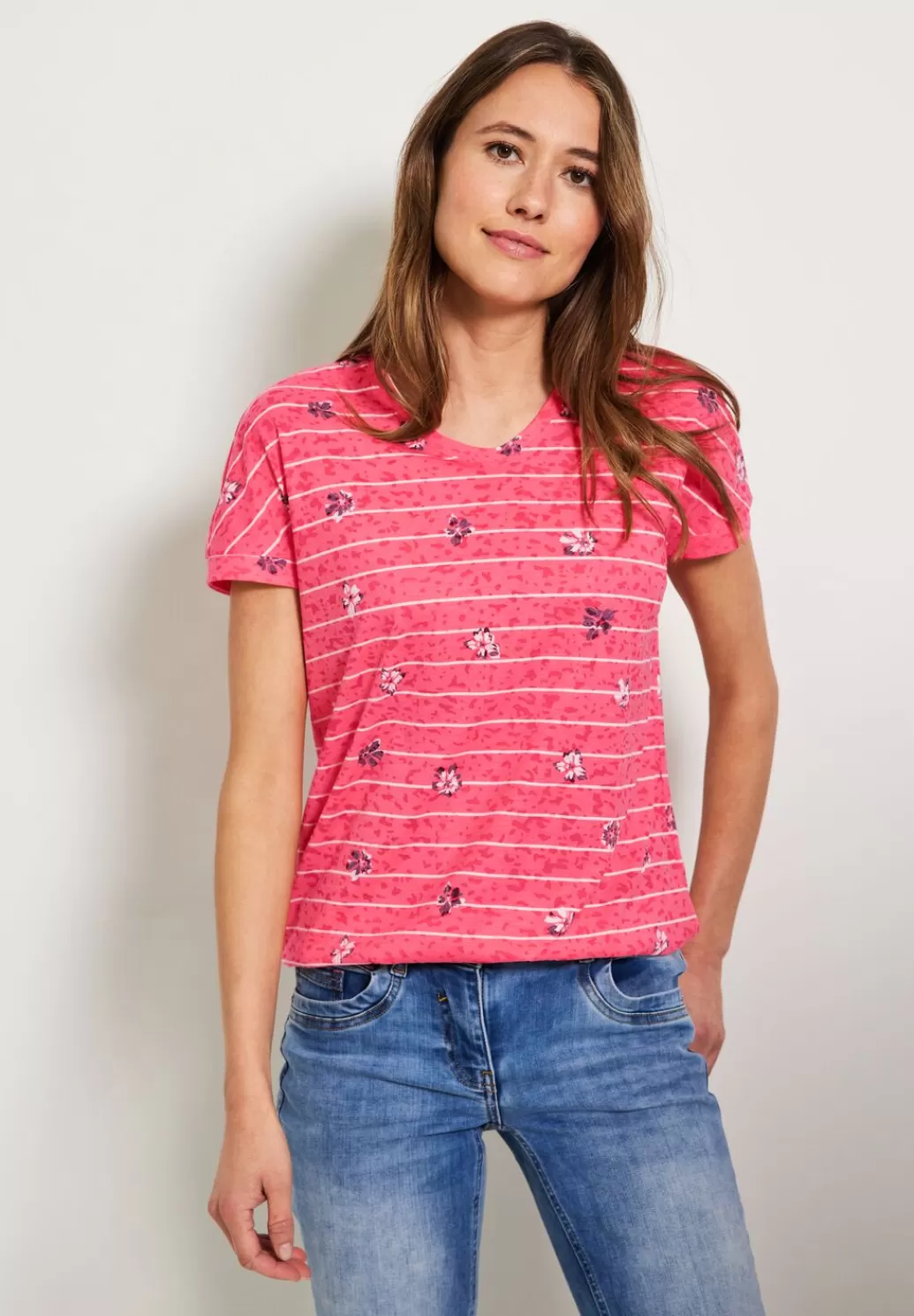 Street One Burn Out T-Shirt Mit Print^Damen Shirts