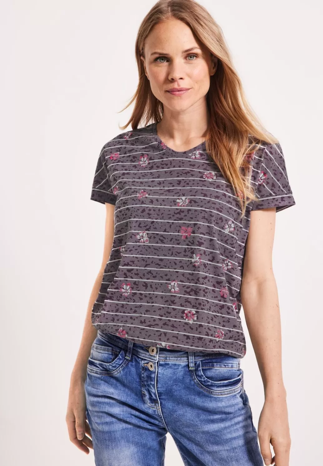 Street One Burn Out T-Shirt Mit Print^Damen Shirts