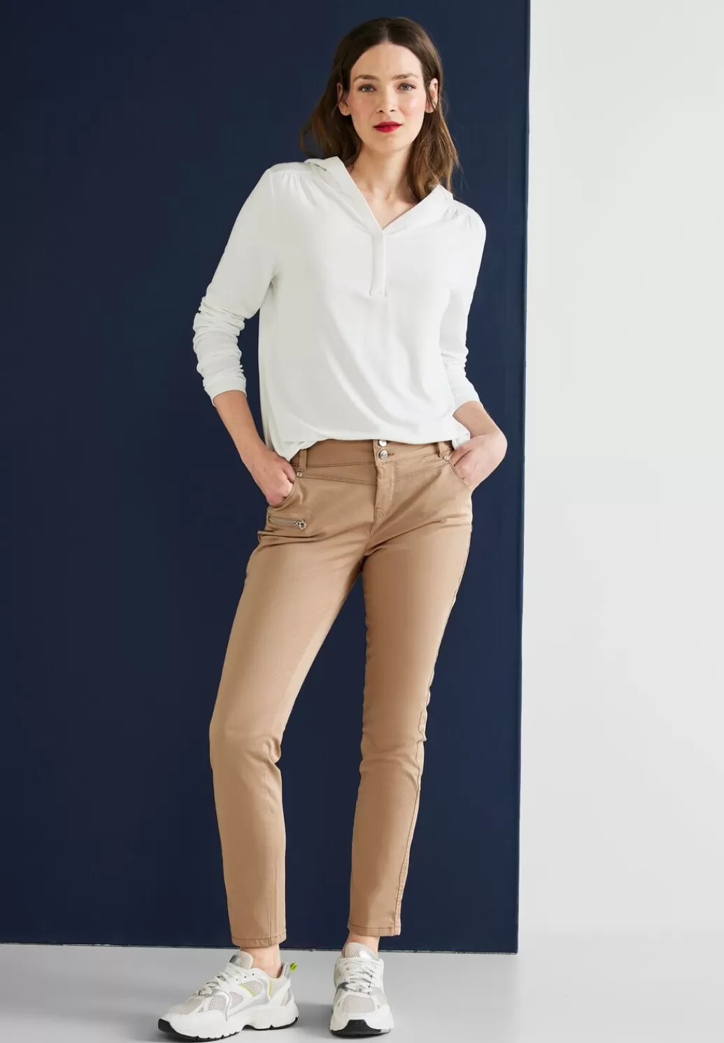 Street One Casual Fit Hose Mit Zipper^Damen Lange Hosen