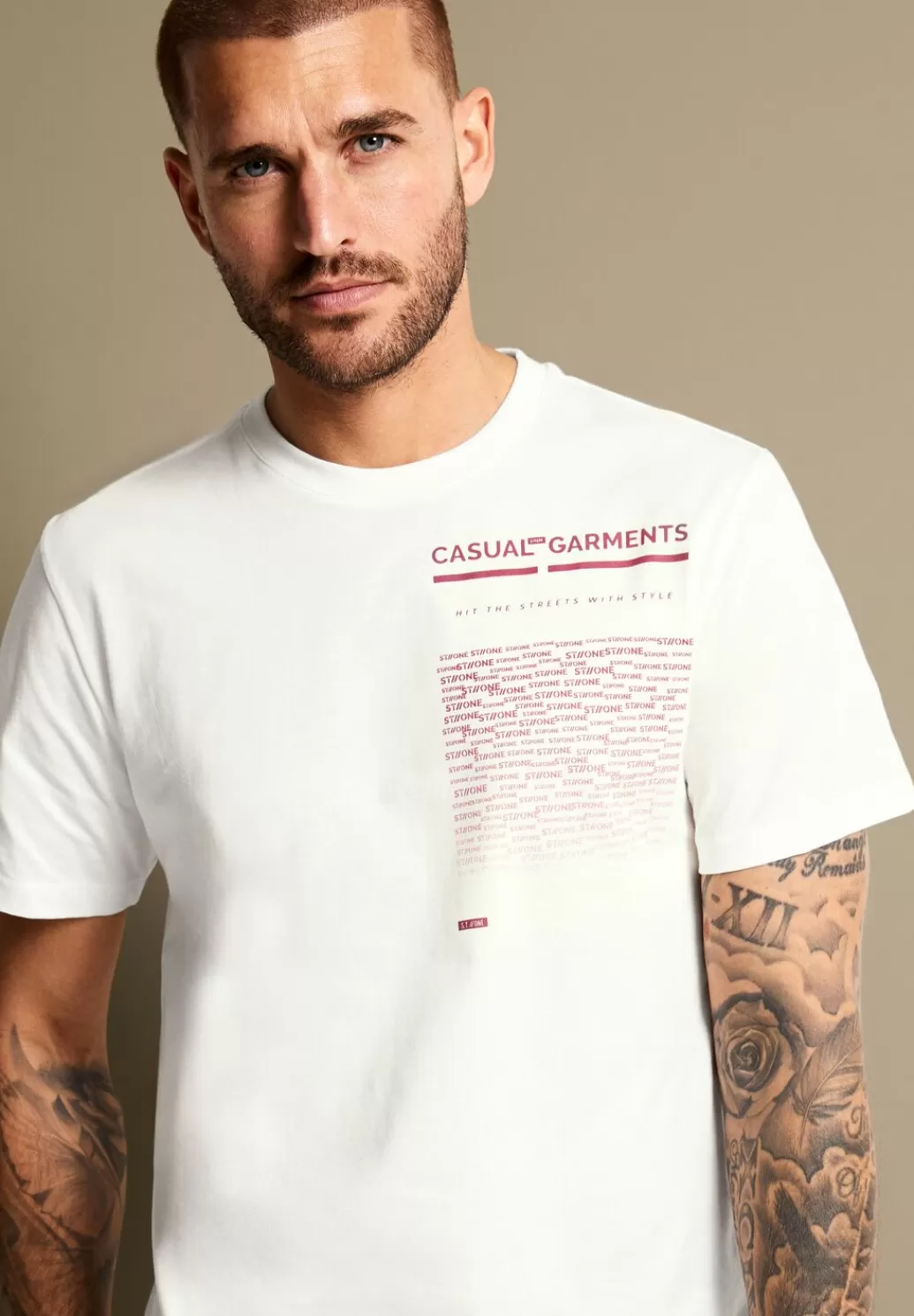 Street One Casual T-Shirt Mit Print^Herren T-Shirts & Polos