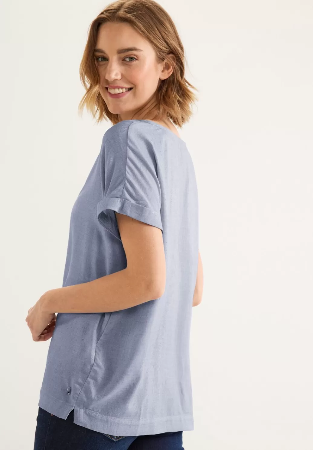 Street One Chambray Bluse^Damen Kurzarm Blusen