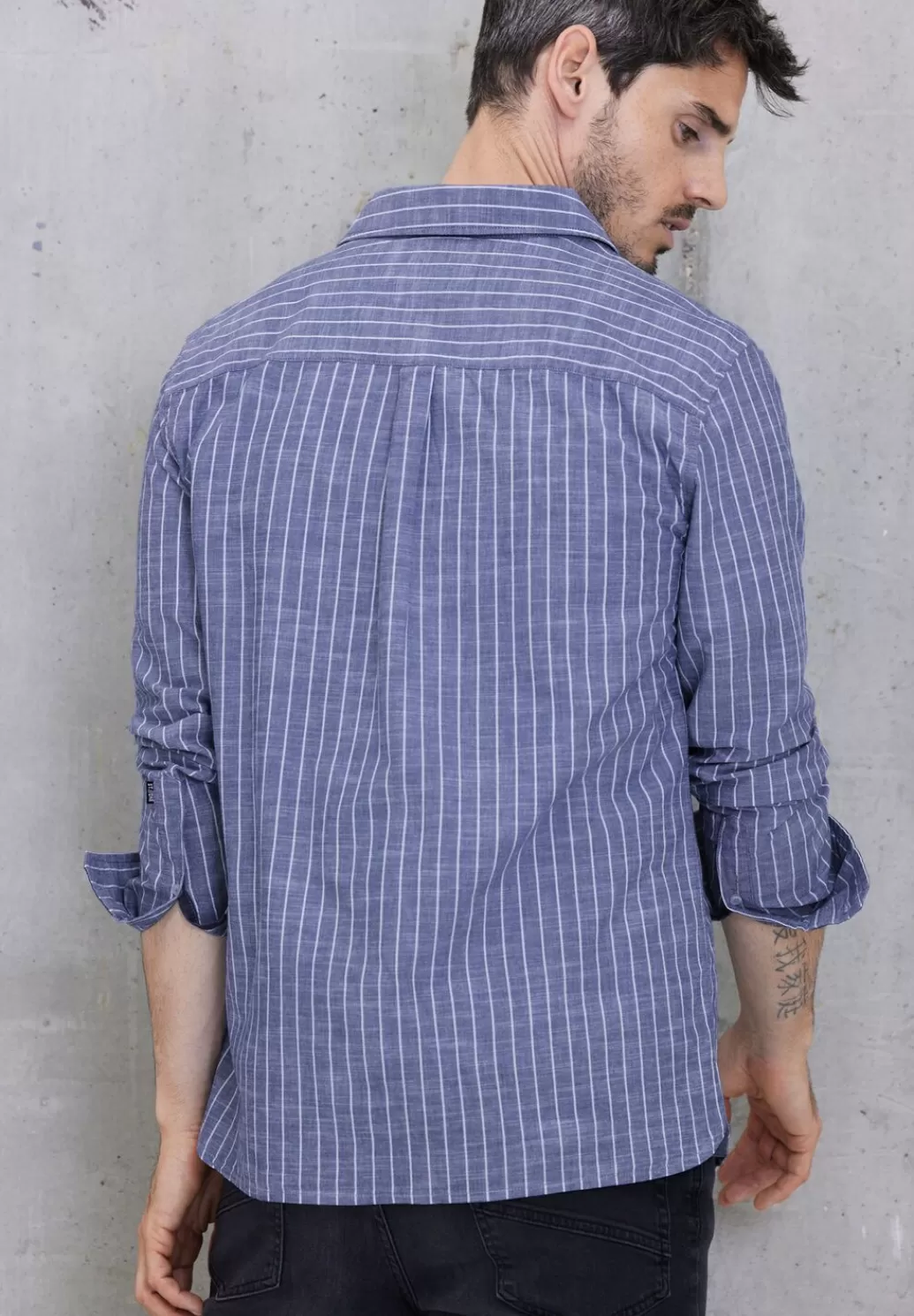 Street One Chambray Hemd Mit Streifen^Herren Hemden