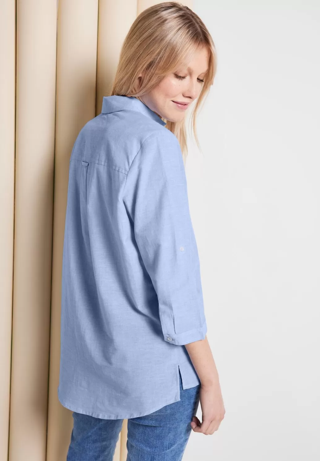 Street One Chambray Longbluse^Damen 3/4-Arm Blusen