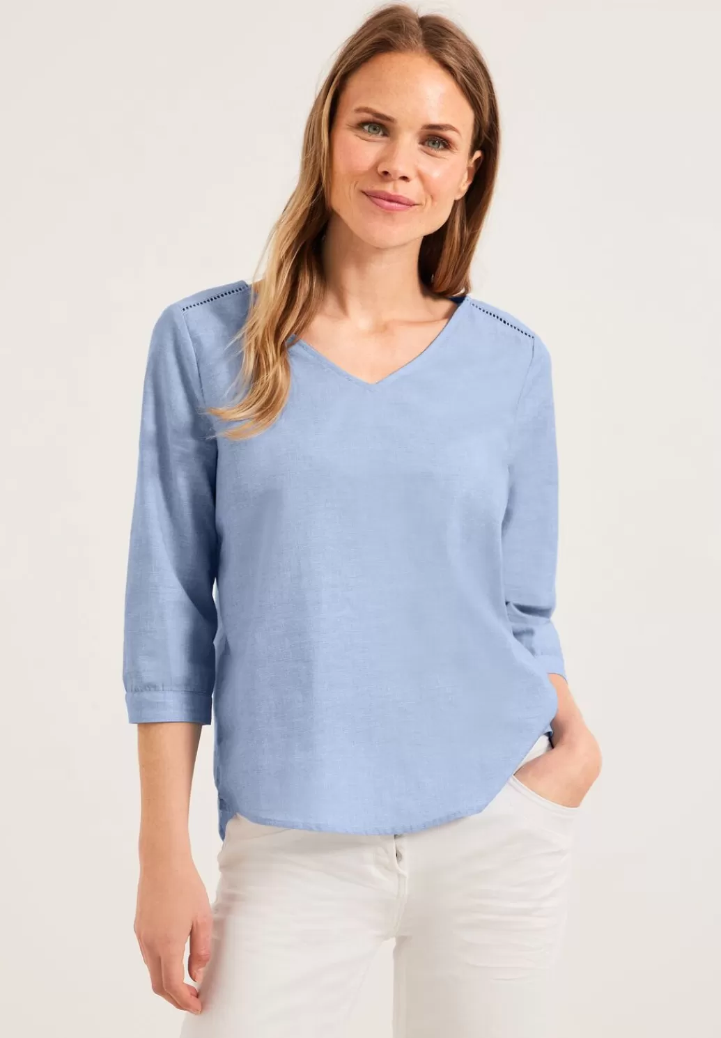 Street One Chambree V-Neck Bluse^Damen 3/4-Arm Blusen