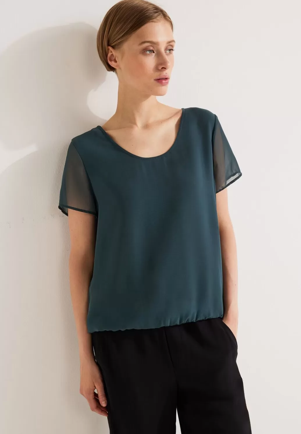 Street One Chiffonbluse Mit Cut Outs^Damen Kurzarm Blusen