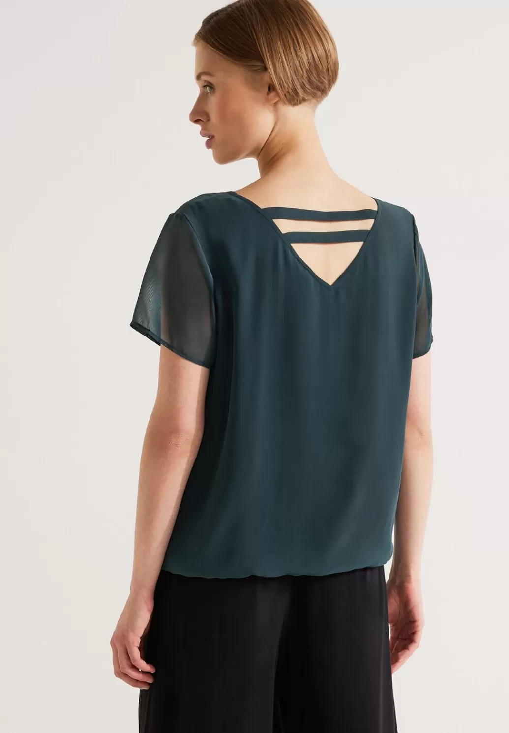 Street One Chiffonbluse Mit Cut Outs^Damen Kurzarm Blusen