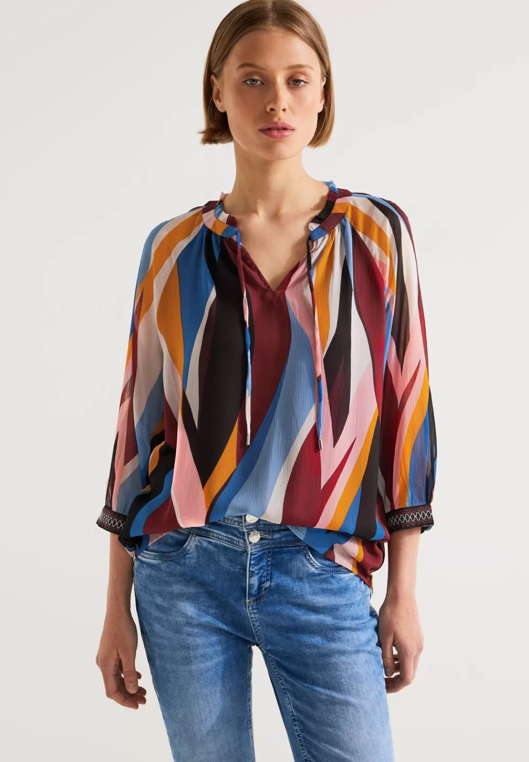 Street One Chiffonbluse Mit Print^Damen 3/4-Arm Blusen