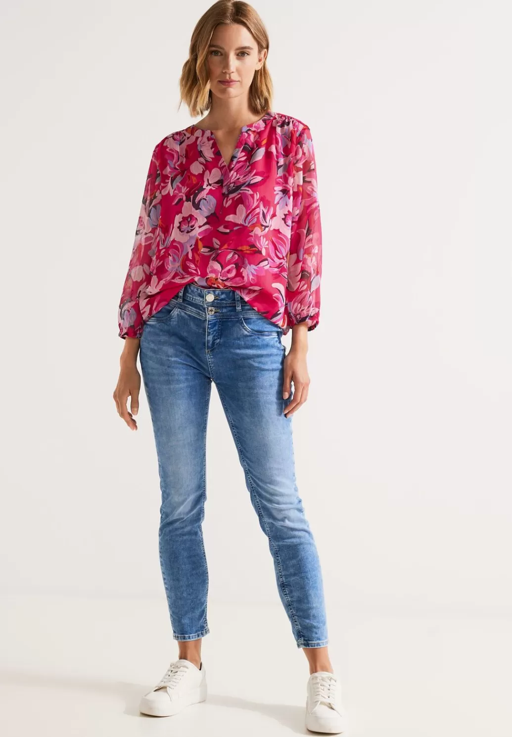 Street One Chiffonbluse Mit Print^Damen Langarm Blusen