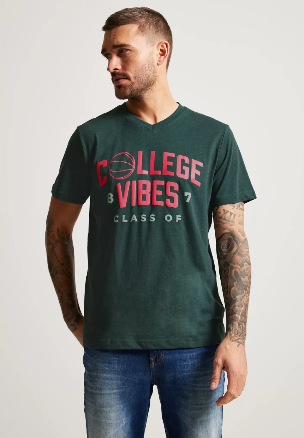 Street One College T-Shirt^Herren T-Shirts & Polos