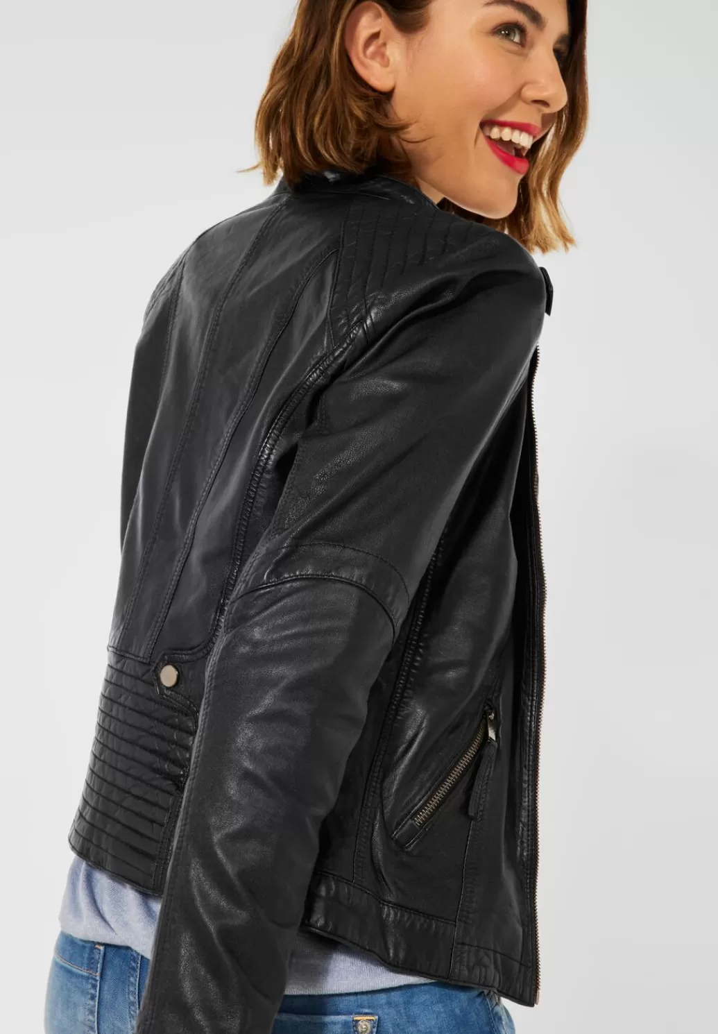 Street One Echtleder Jacke^Damen Jacken