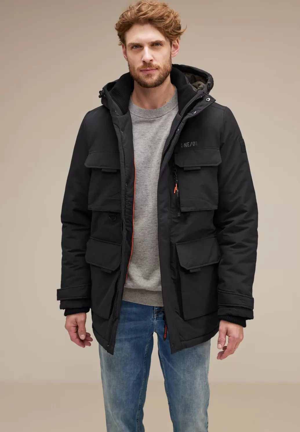 Street One Field Jacke Mit Kapuze^Herren Jacken