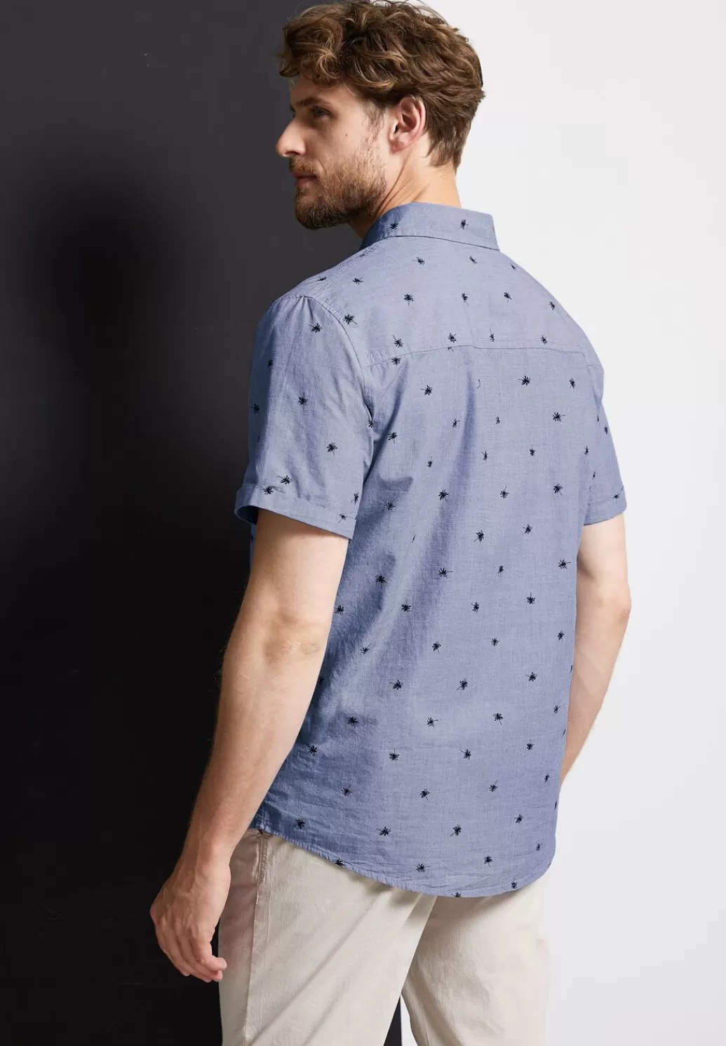 Street One Fil A Fil Hemd Mit Print^Herren Hemden