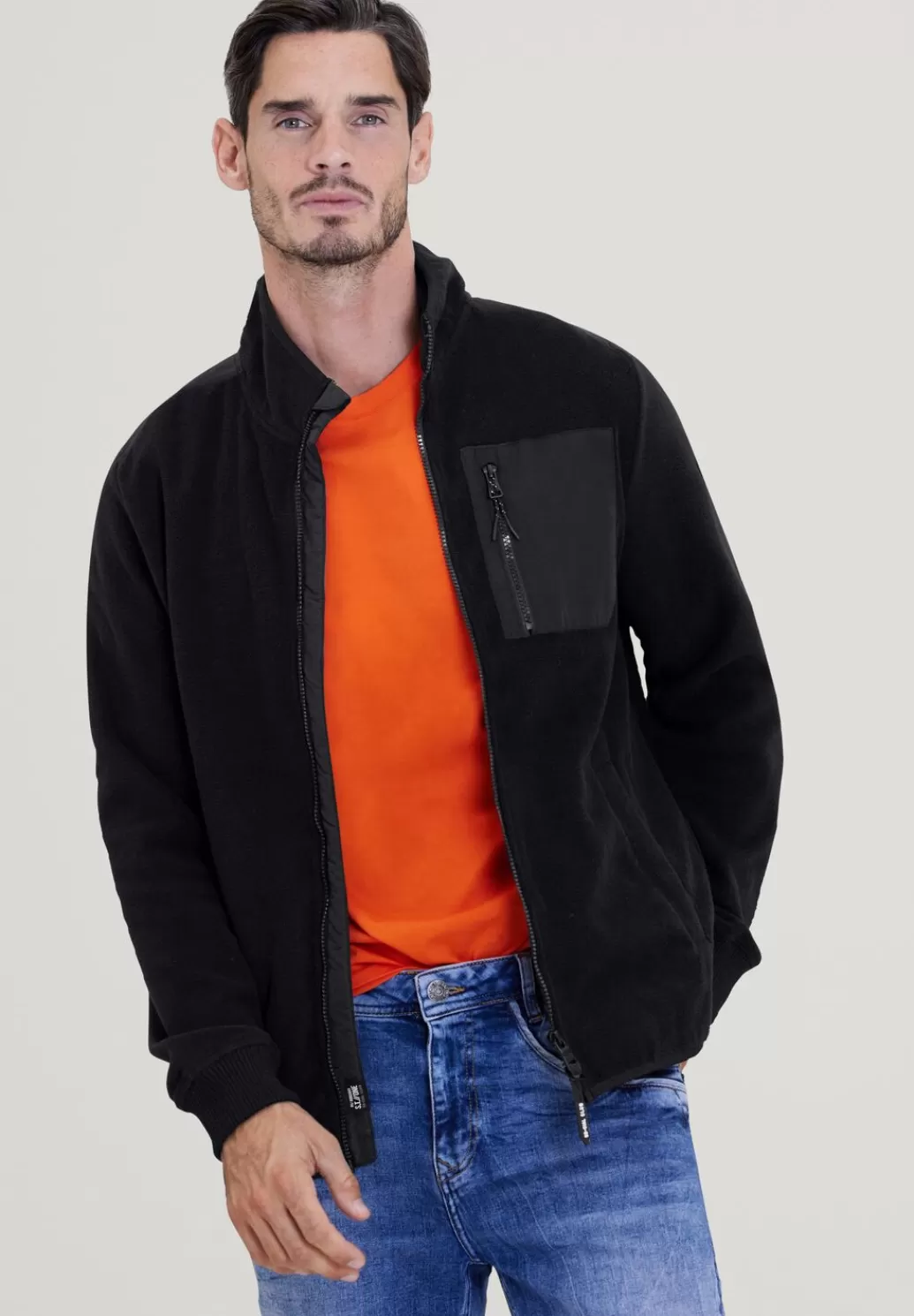 Street One Fleece Cardigan^Herren Sweat