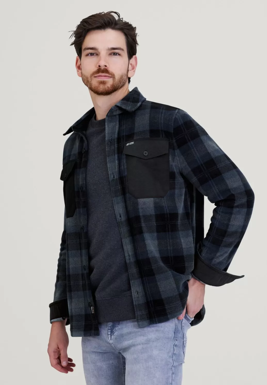 Street One Fleece Overshirt^Herren Jacken