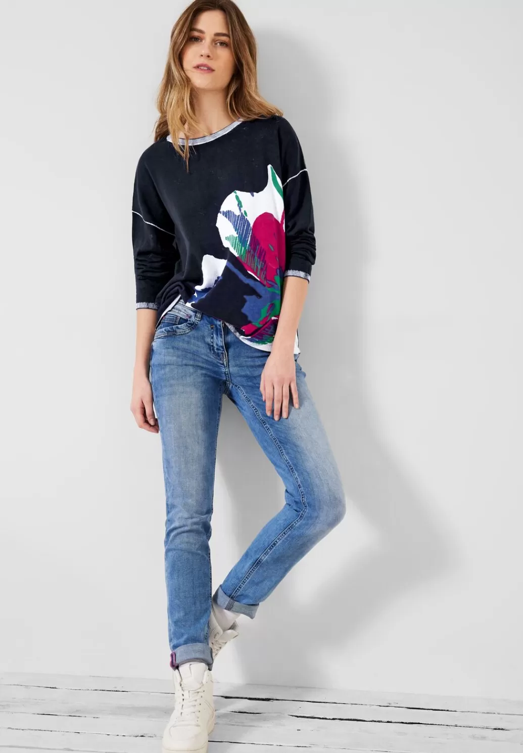 Street One Flower Print Pullover^Damen Pullover