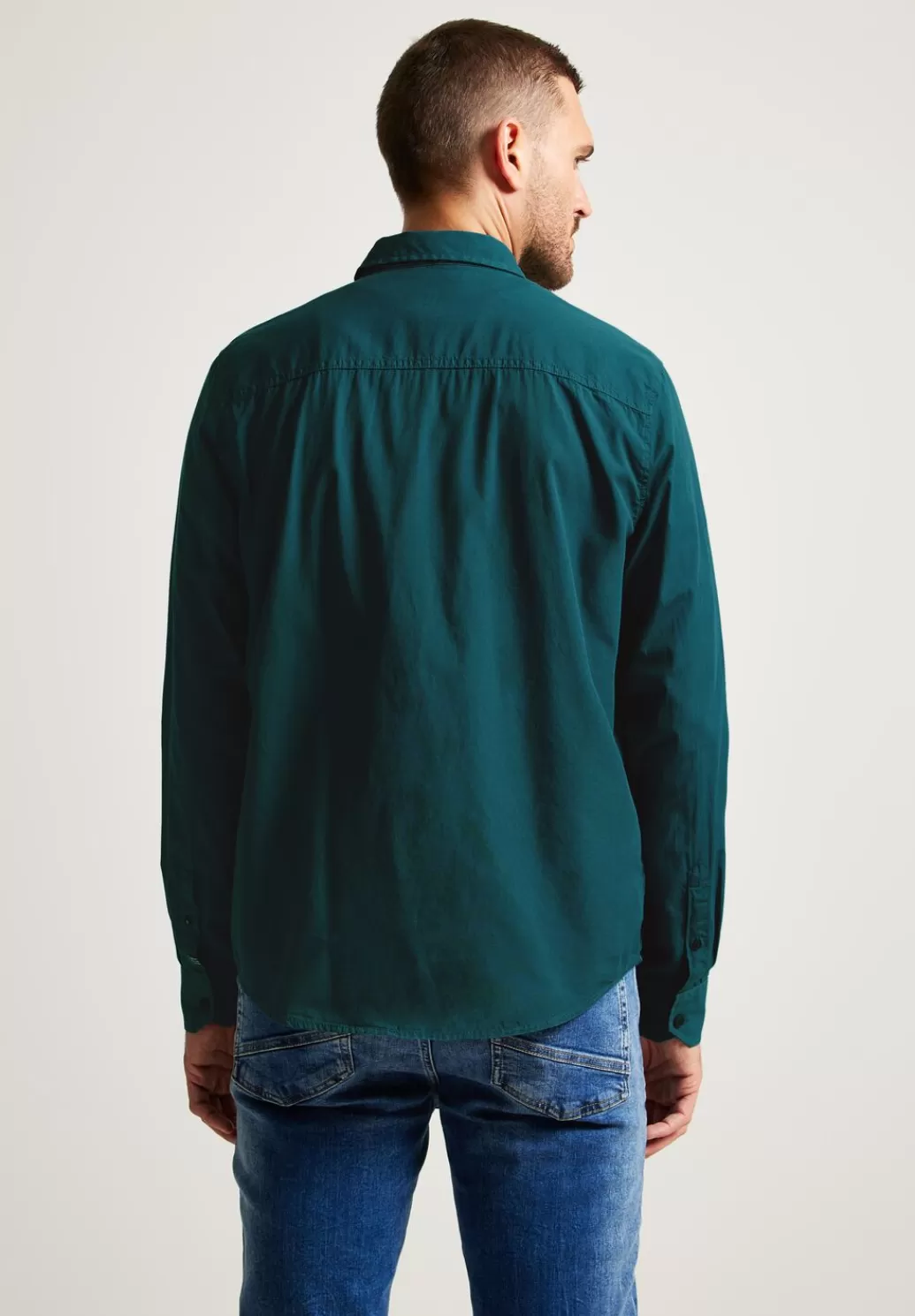 Street One Garment Dye Hemd^Herren Hemden