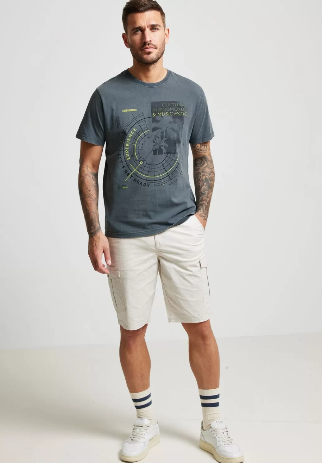 Street One Garment Dye T-Shirt^Herren T-Shirts & Polos