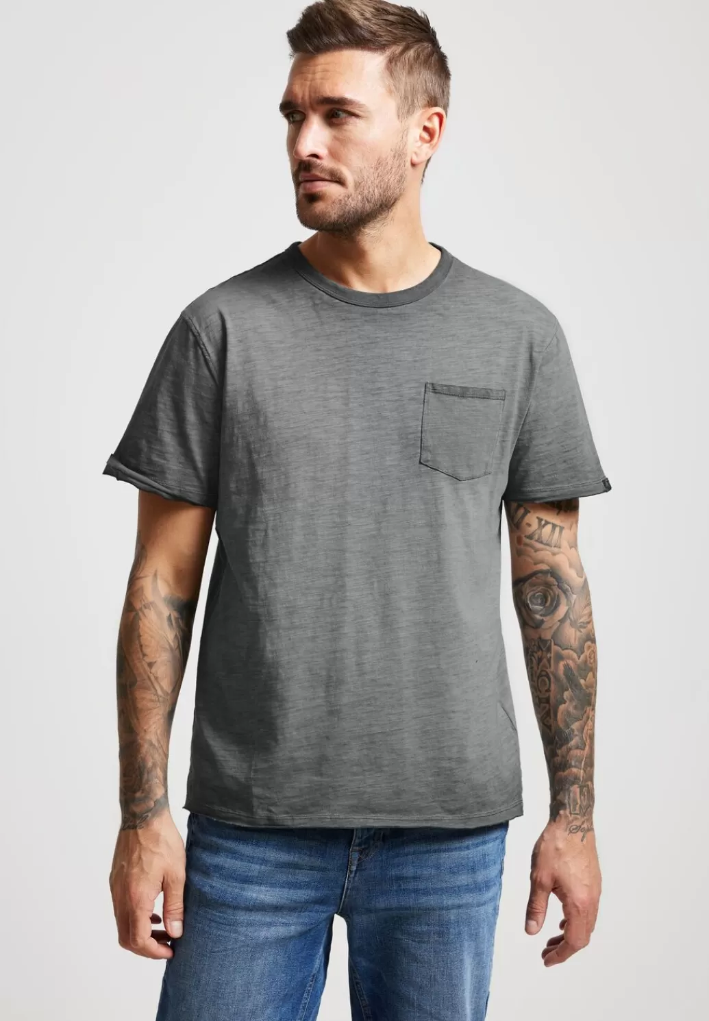 Street One Garment Dye T-Shirt^Herren T-Shirts & Polos