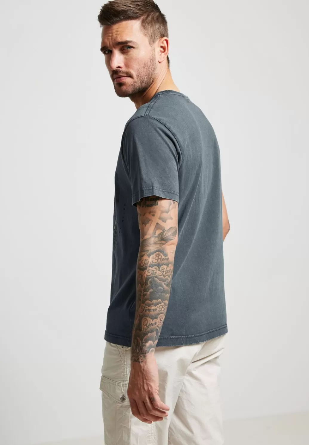 Street One Garment Dye T-Shirt^Herren T-Shirts & Polos