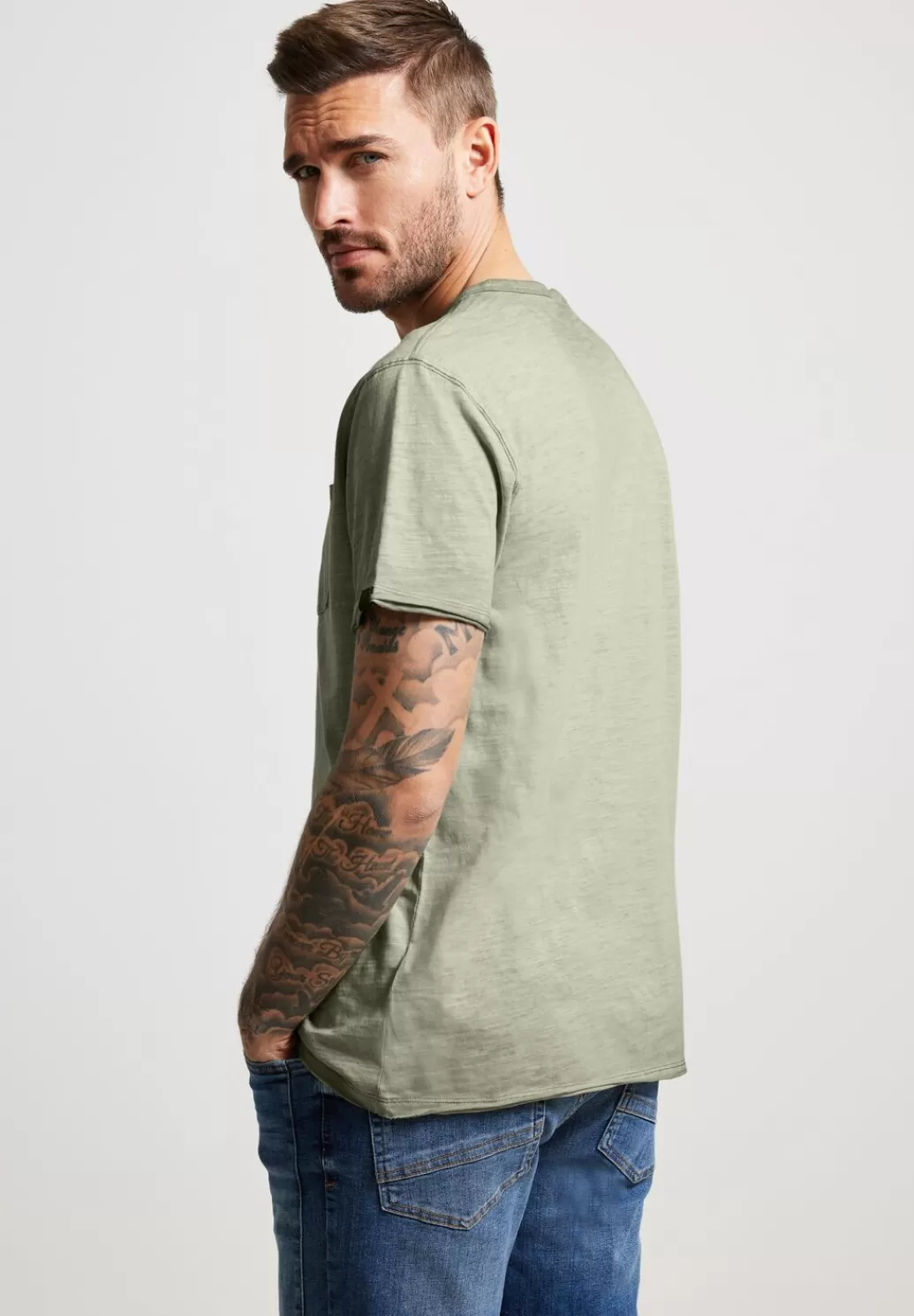 Street One Garment Dye T-Shirt^Herren T-Shirts & Polos