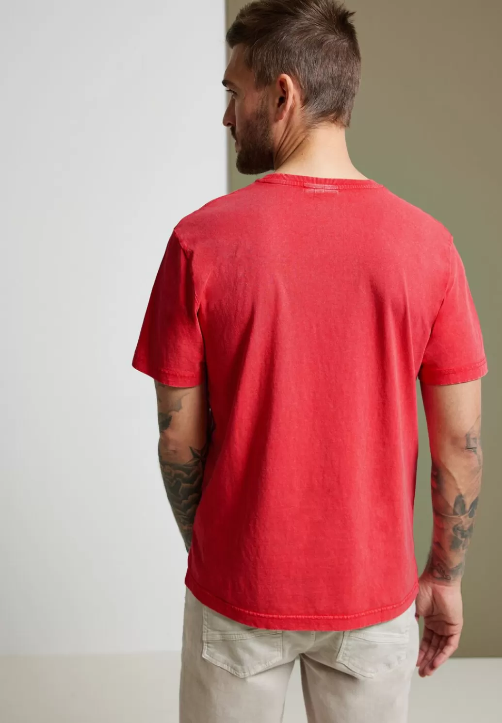 Street One Garment Dye T-Shirt^Herren T-Shirts & Polos