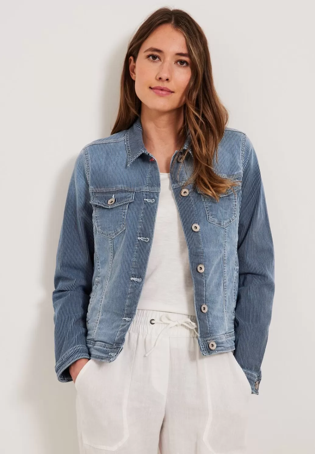 Street One Gestreifte Jeansjacke^Damen Jacken