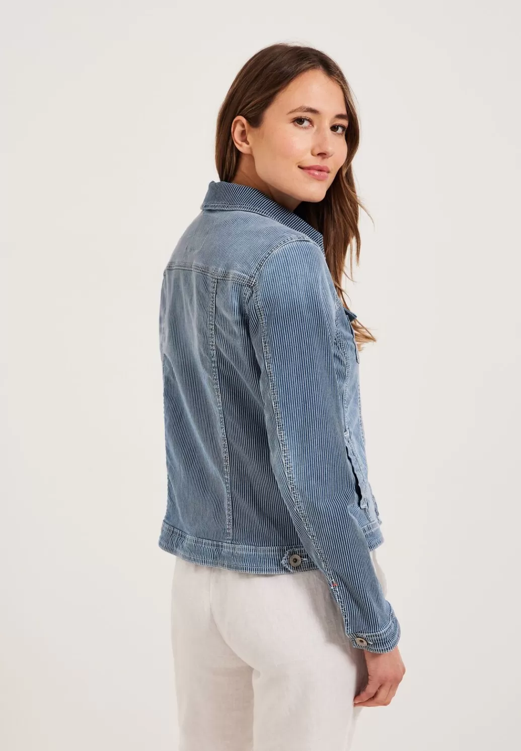 Street One Gestreifte Jeansjacke^Damen Jacken