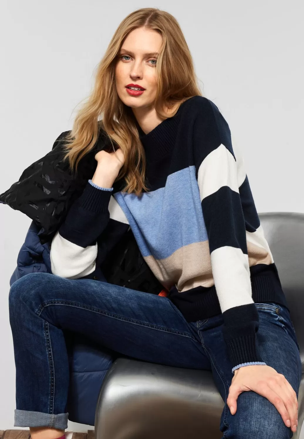 Street One Gestreifter Pullover^Damen Pullover