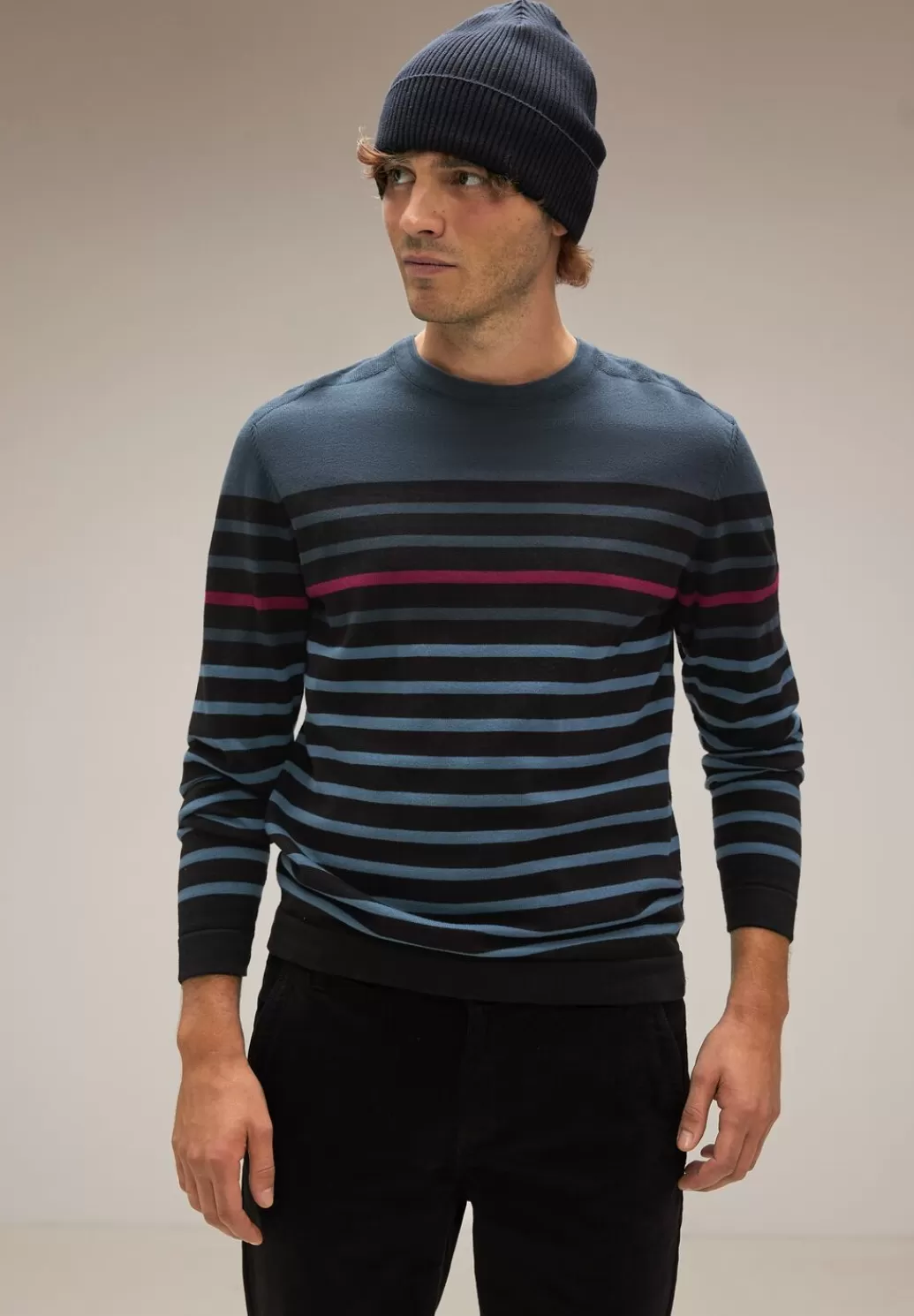 Street One Gestreifter Strickpullover^Herren Pullover & Strickjacken