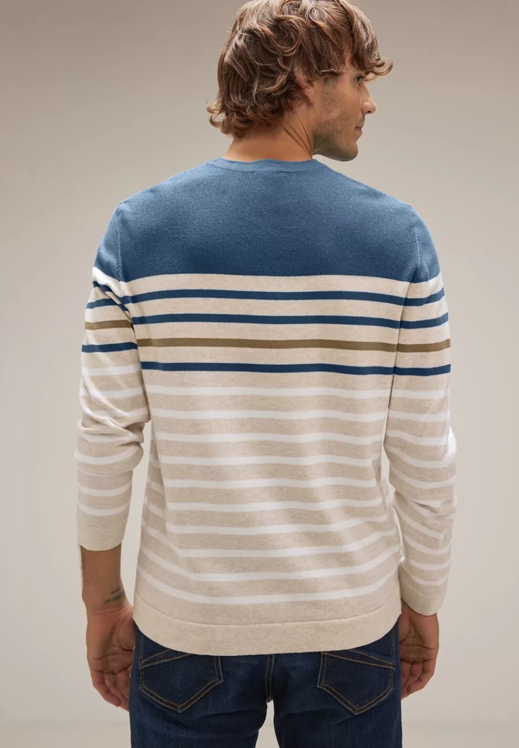 Street One Gestreifter Strickpullover^Herren Pullover & Strickjacken