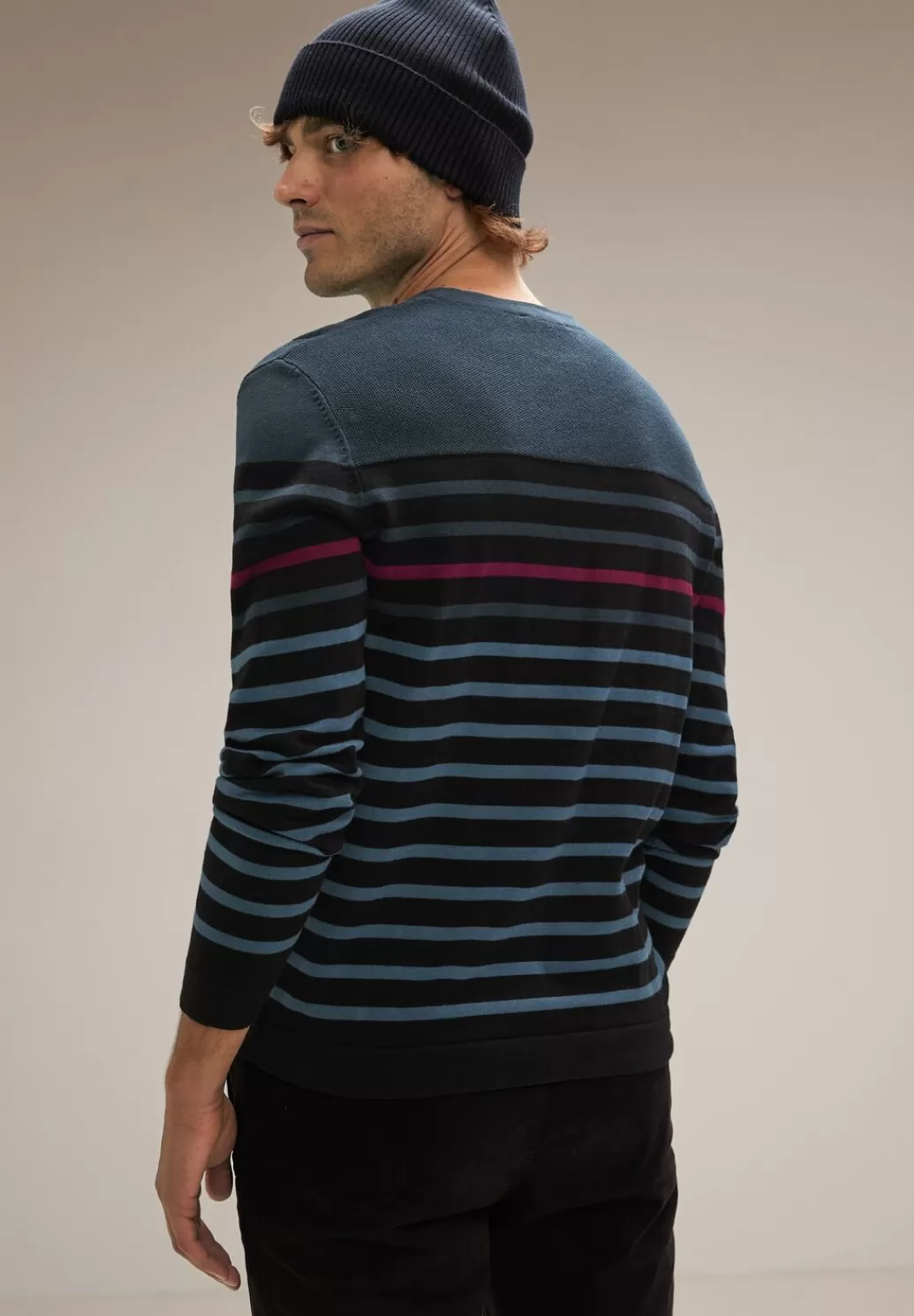 Street One Gestreifter Strickpullover^Herren Pullover & Strickjacken