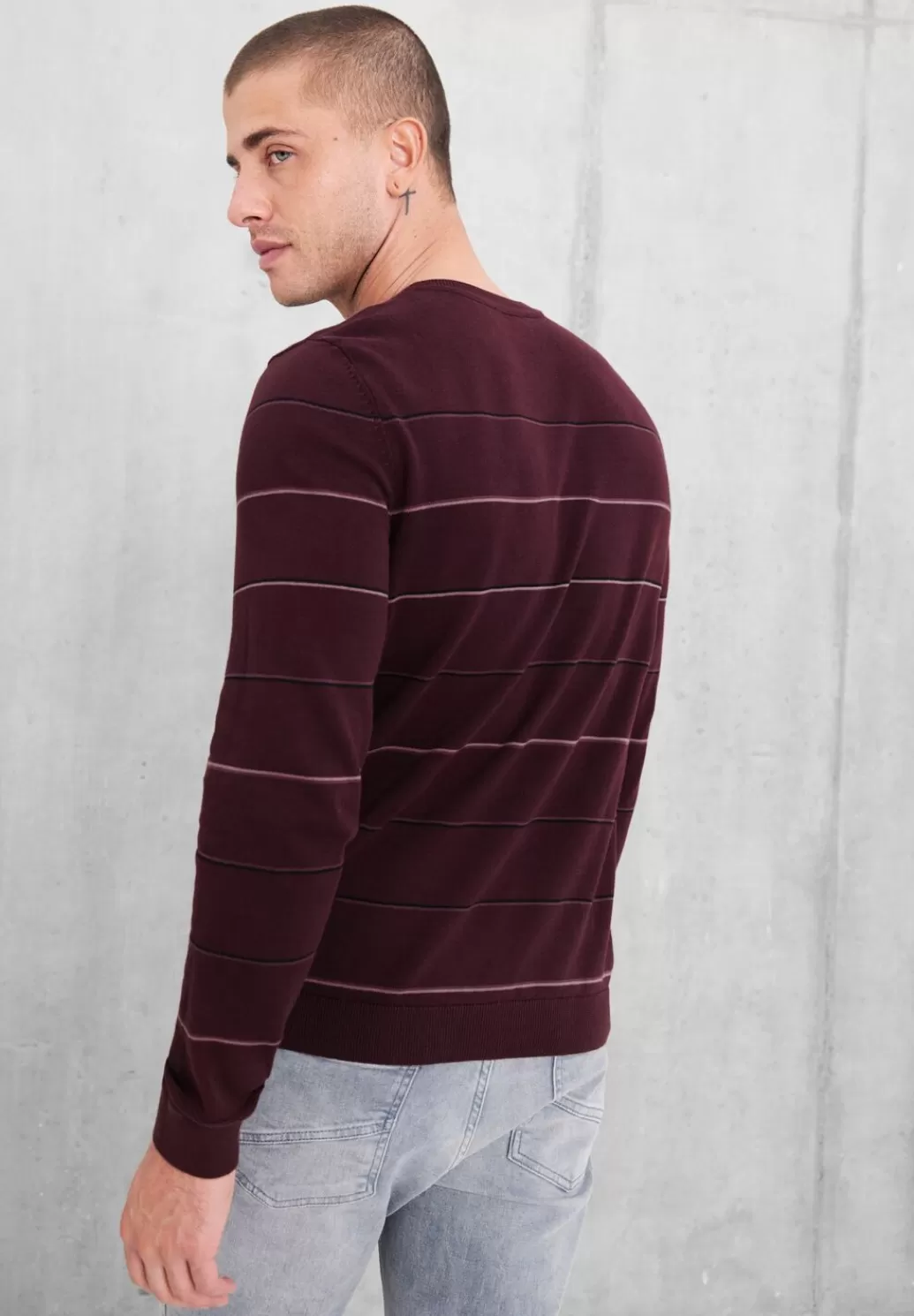 Street One Gestreifter Strickpullover^Herren Pullover & Strickjacken