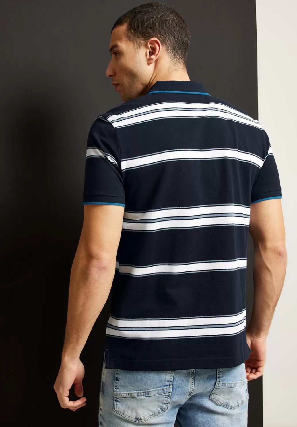 Street One Gestreiftes Piquee Poloshirt^Herren T-Shirts & Polos