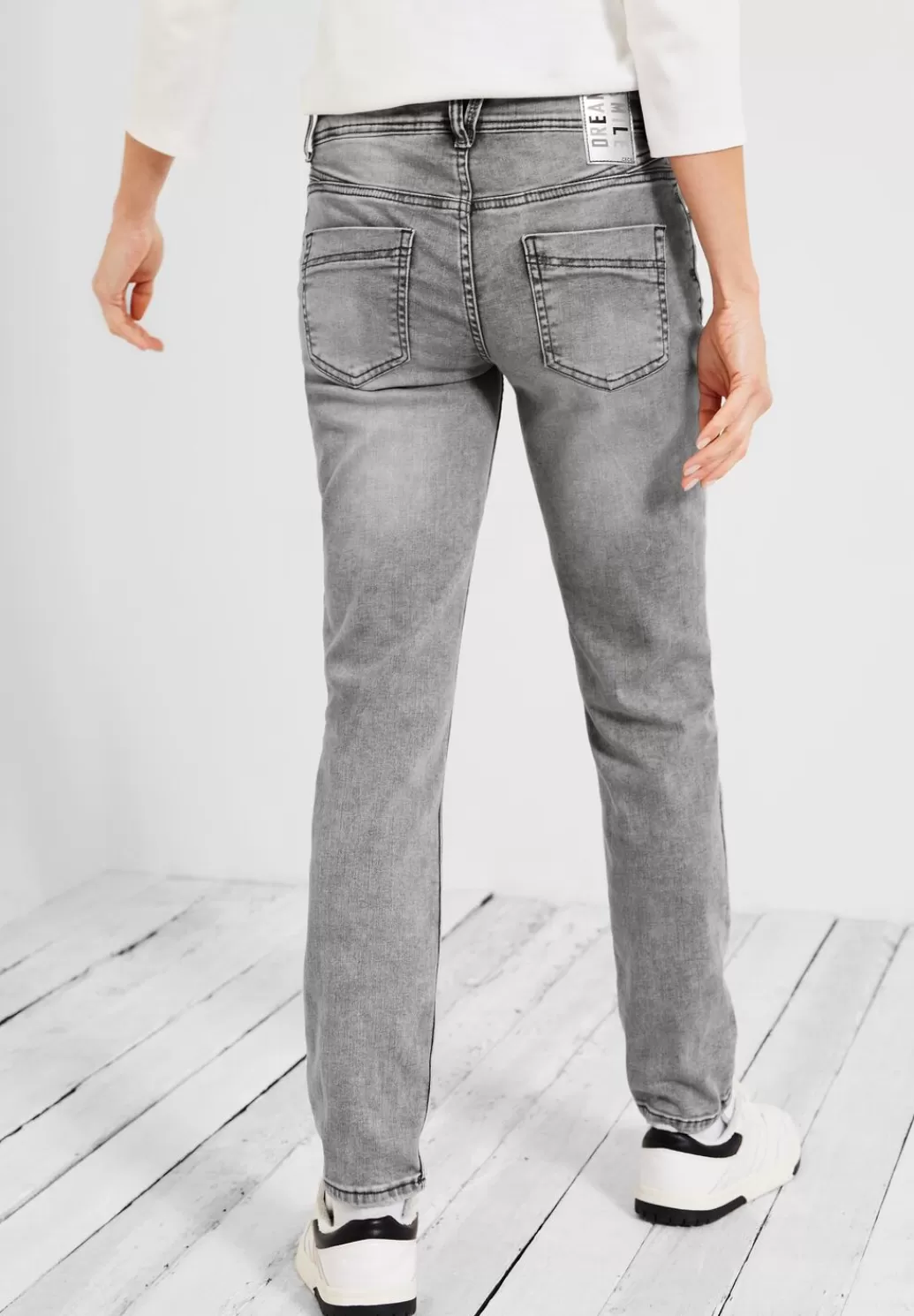 Street One Graue Loose Fit Jeans^Damen Lange Jeans