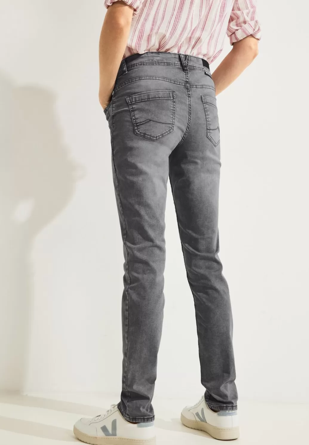 Street One Graue Loose Fit Jeans^Damen Lange Jeans