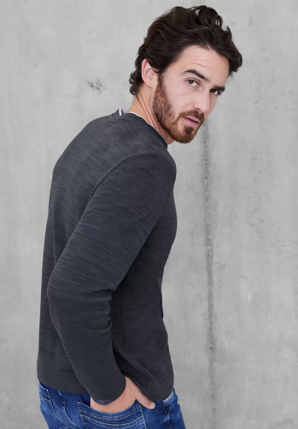 Street One Henley Shirt In Unifarbe^Herren T-Shirts & Polos