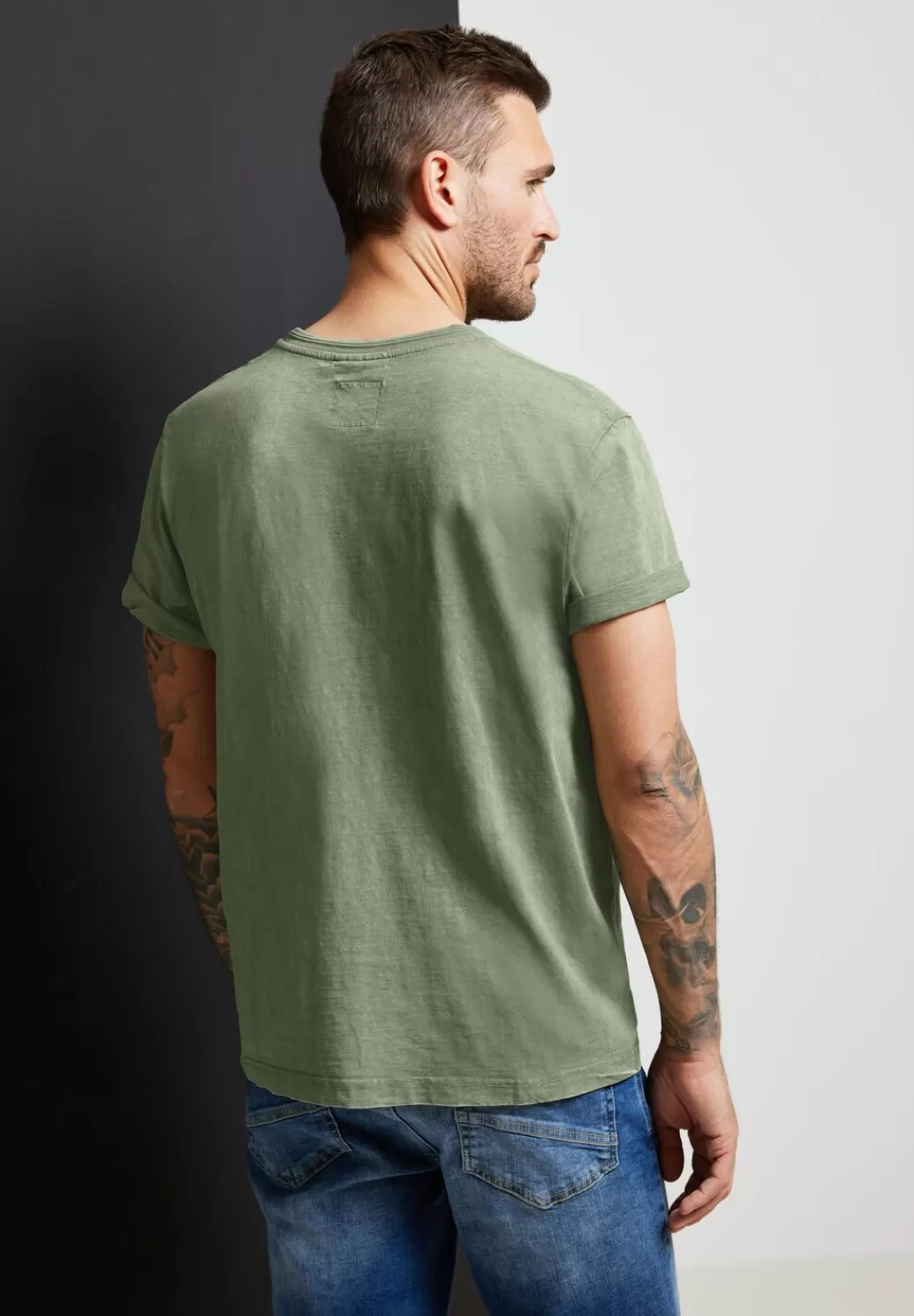 Street One Henleyshirt In Garment Dye^Herren T-Shirts & Polos