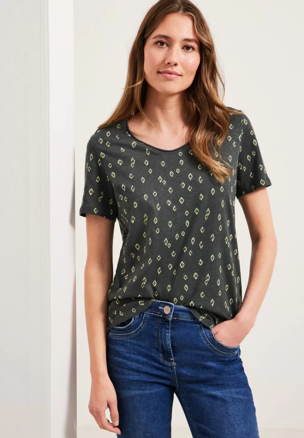 Street One Ikat Minimalprint T-Shirt^Damen Shirts