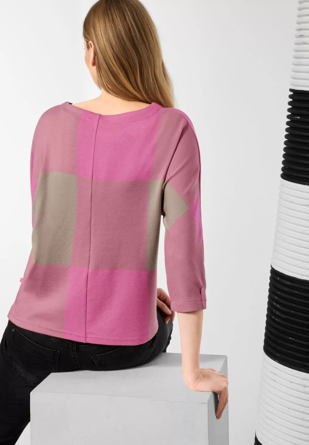 Street One Jacquardshirt Mit Karomuster^Damen 3/4-Arm Shirts