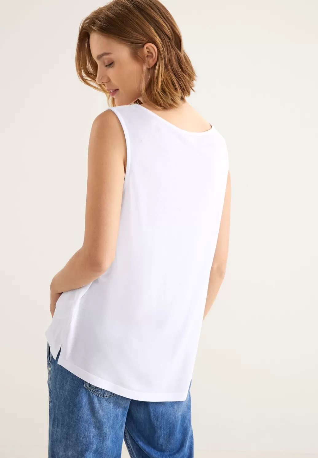 Street One Jersey Materialmix Top^Damen Tops