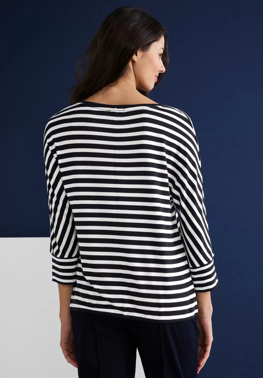 Street One Jersey Shirt Mit Streifen^Damen 3/4-Arm Shirts