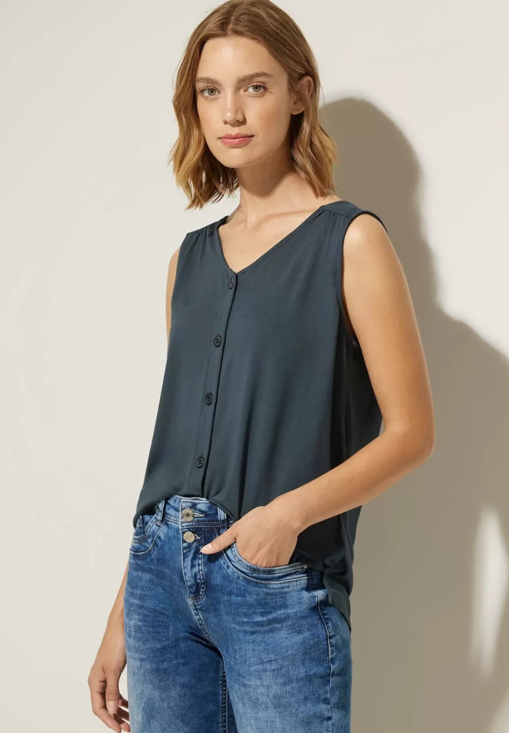 Street One Jersey Top Mit Knopfleiste^Damen Tops