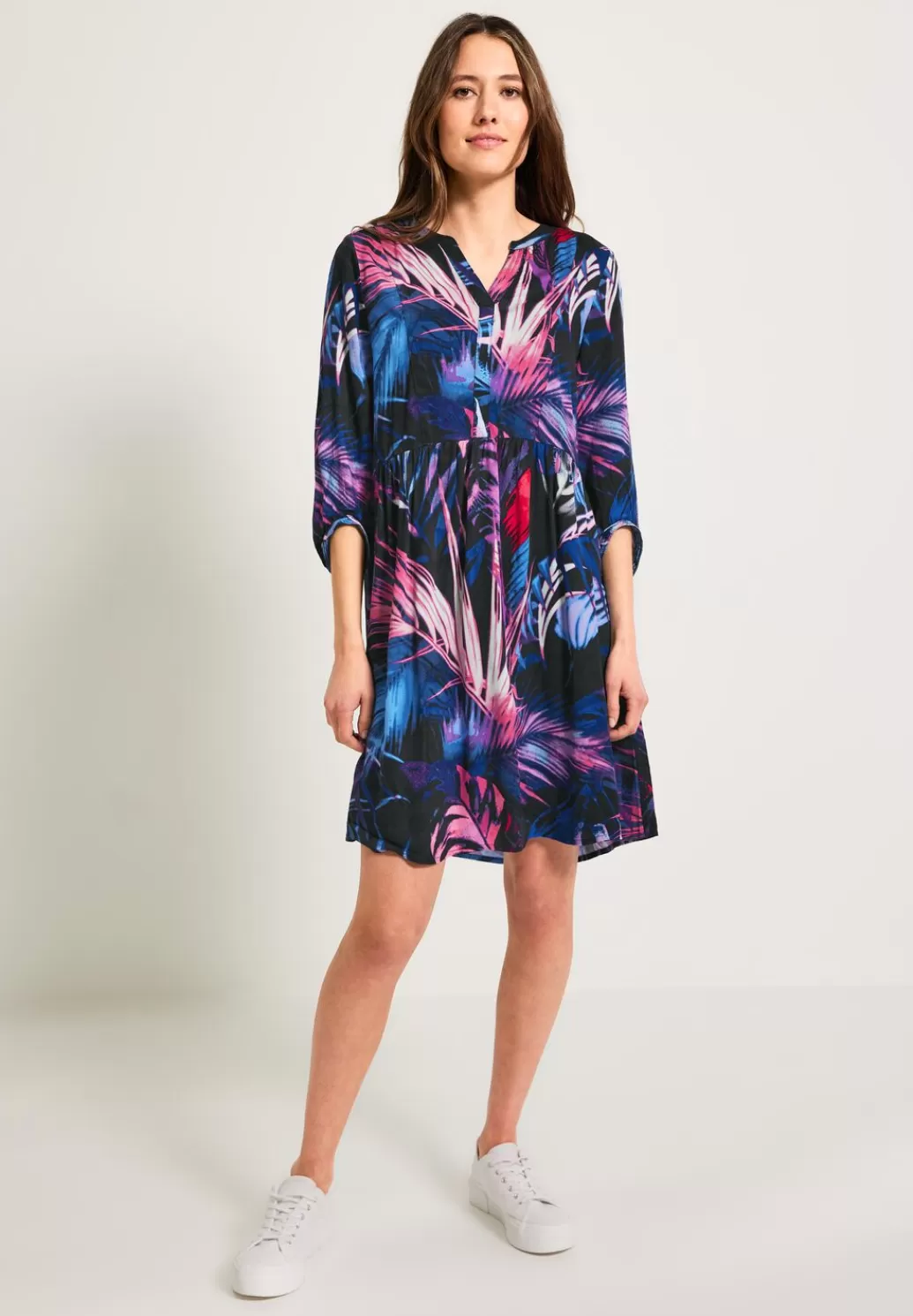 Street One Kleid Mit Blatterprint^Damen Kleider