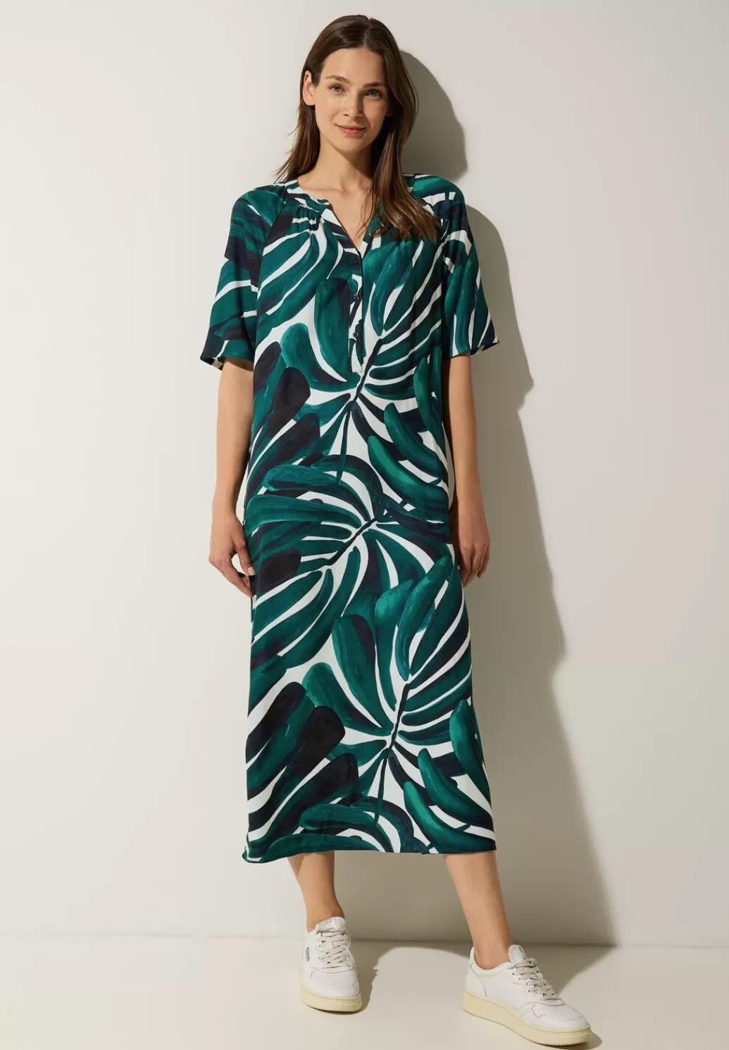 Street One Kleid Mit Palmenprint^Damen Kleider